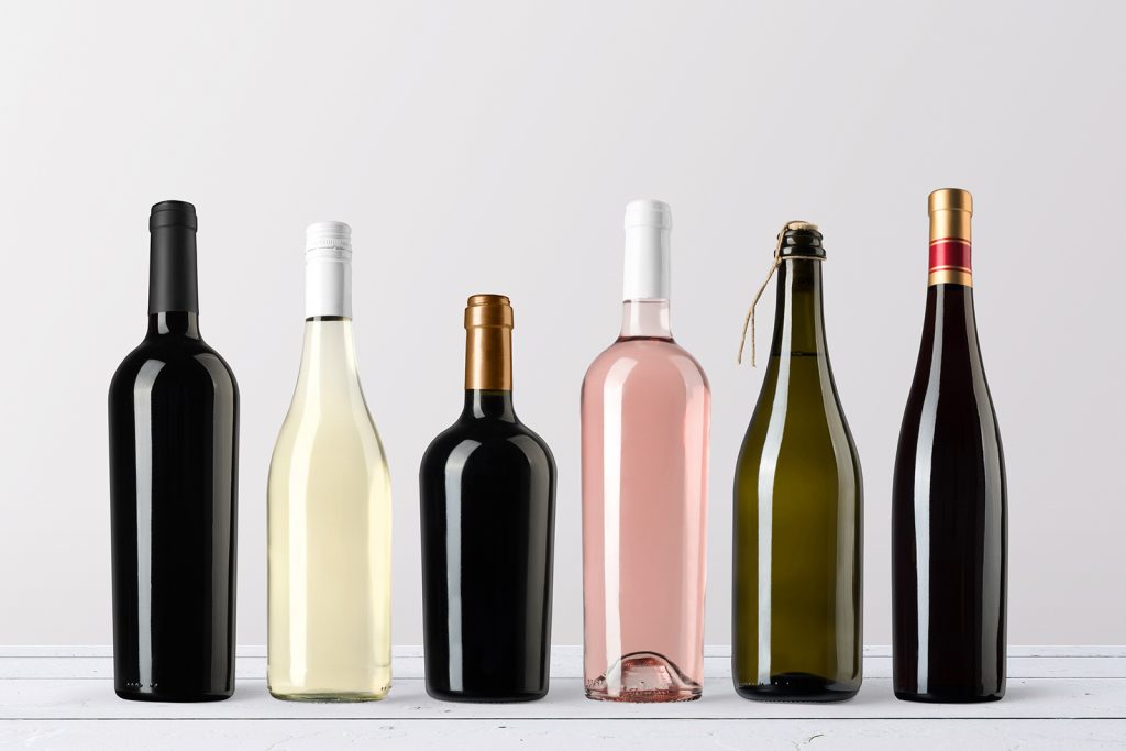 various wine bottles